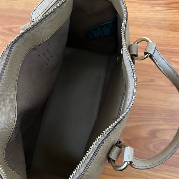 Ralph Lauren-RLL saffiano leather camel beige shoulder bag-tote - Picture 3 of 4